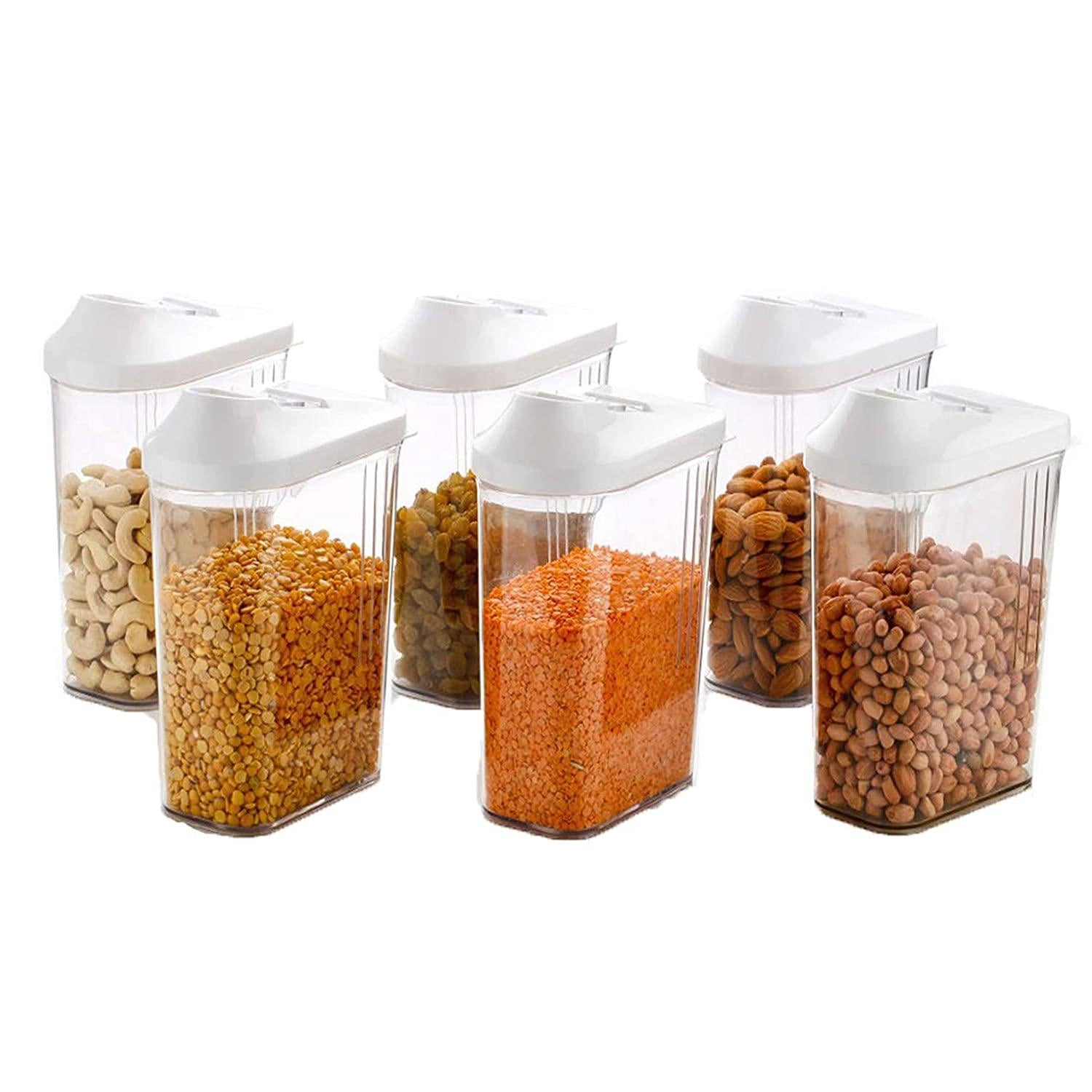 Plastic Dispenser Jar/Container (15x9x22cm) Pack of 6