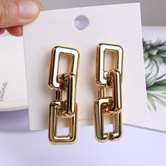 AVR JEWELS Korean Geometric Wild Drop Earrings 2 Pcs/Set